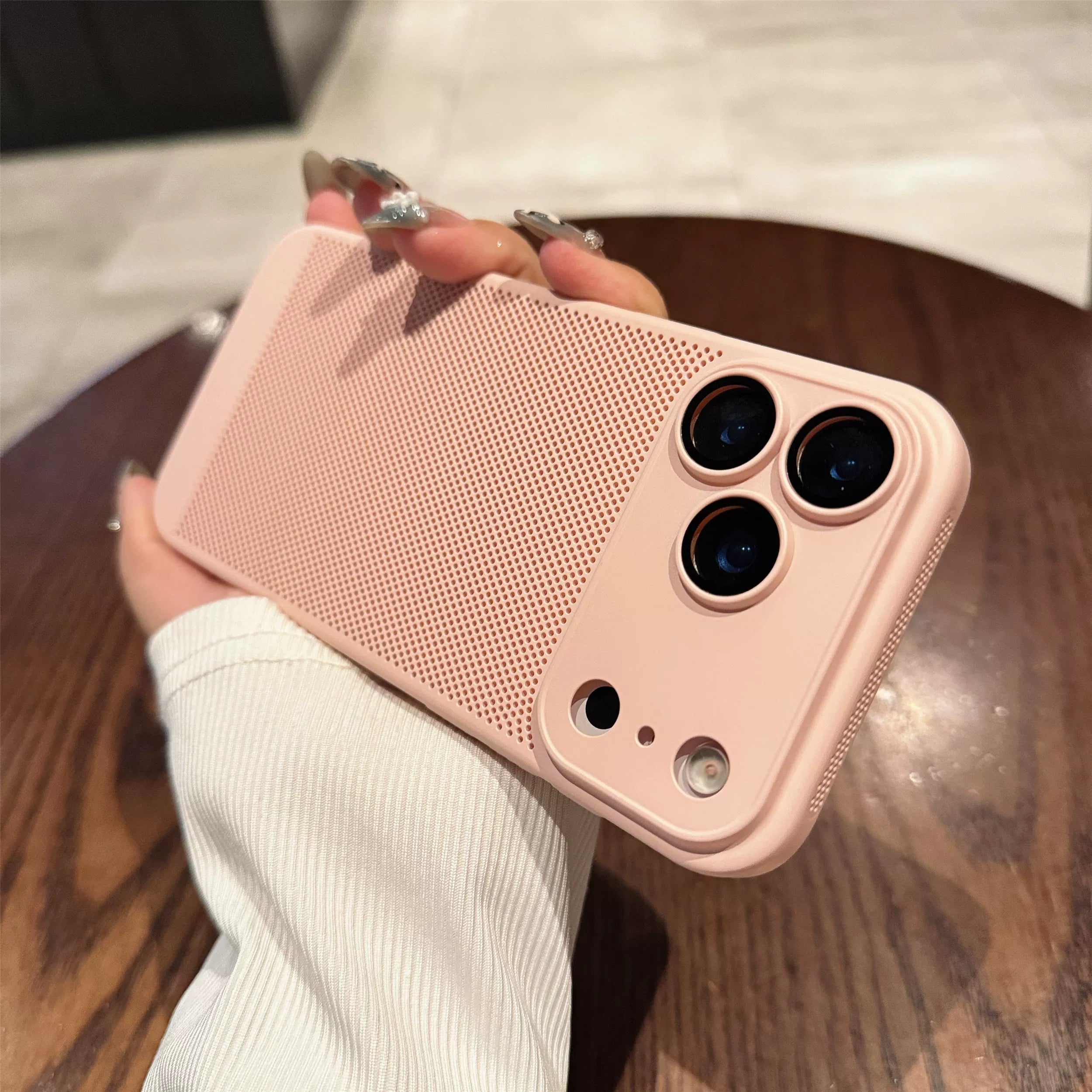 Apple 17promax mobil telefon qutusu üçün uyğundur, torlu soyuducu iphone17e yeni 16pro ultra nazik nəfəs ala bilən mesh qutu 15 kontrastlı rəng lens filmi ilə 14 hər şey daxil olmaqla düşməyə qarşı 13 saniyə maqnit qoruyucu örtüyü