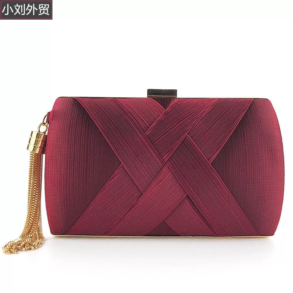 Handmade clutch evening bag wedding party graduation bridal bag