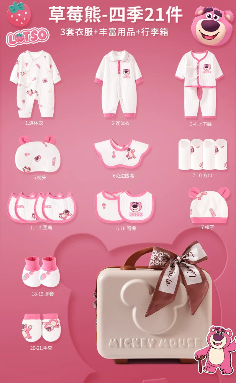 Disney Yenidoğulmuş Körpə Geyimləri Hədiyyə Dəsti - Yenidoğulmuşlar, Bir Aylıq Bayram və Yüksək Səviyyəli Hədiyyə üçün İdealdır