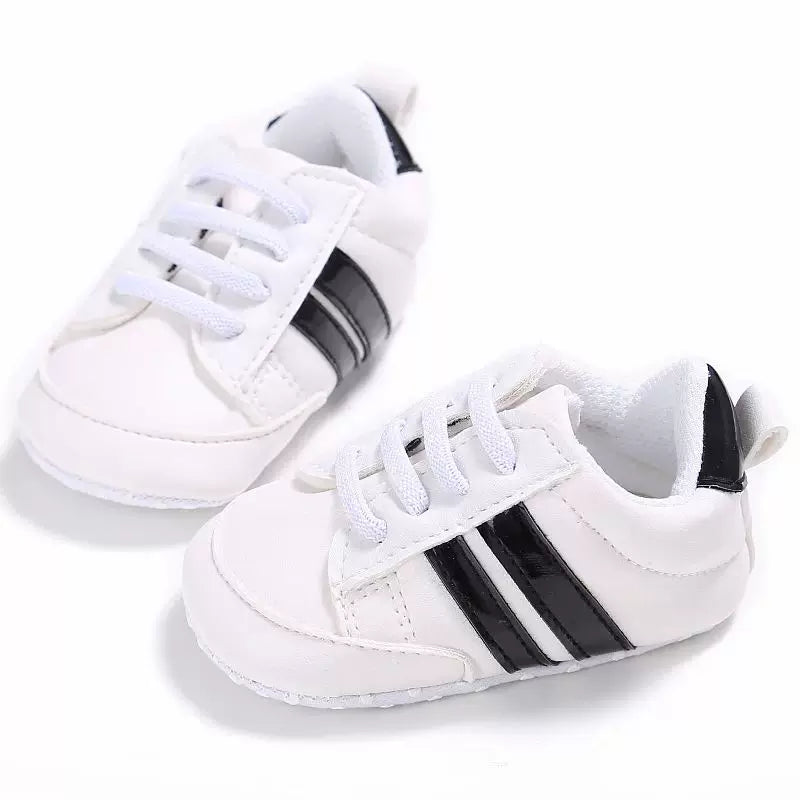 Yeni Doğulmuş Uşaq Ayaqqabı Oğlan Qız Klassik İdman Soft Sole PU Lea