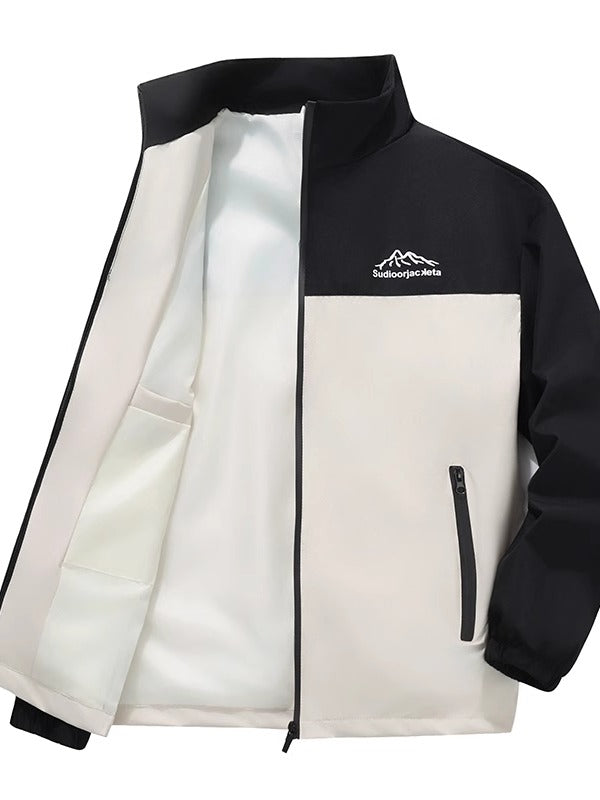 Kişilər üçün yaz və payız üst geyimləri: Dəbli və çoxfunksiyalı dayaqlı gödəkçə, külək və suya davamlı, nazik və boş forma