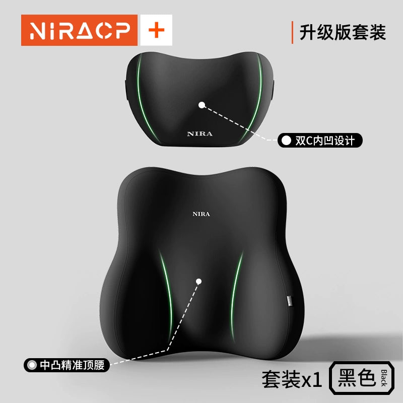 Alman Avtomobil Bel Yastığı Başlıq Dəsti Uzun Müddət üçün Sürücü Bel Dəstəyi Əlverişli Gadget Avtomobil Oturacaq Dəstəyi Yastığı Bütün İl Boyu Neytral