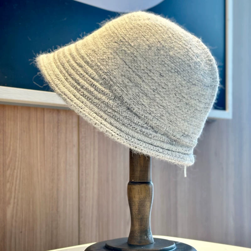 2025 New Autumn/Winter Korean Style Fashionable Multifunctional Layered Warm Fisherman Hat, Daily Simple Knitted Bucket Hat for Women