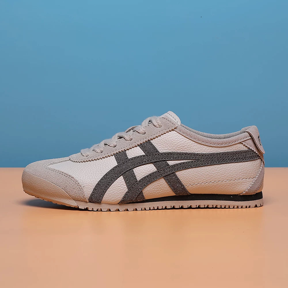 Klassik Kuijia Mexi 66 Tiger Zolaqlı Yapon Stilində Kişilər və Qadınlar üçün Sürüşkən Dəri Ayaqqabılar, Agande Təlim Ayaqqabıları