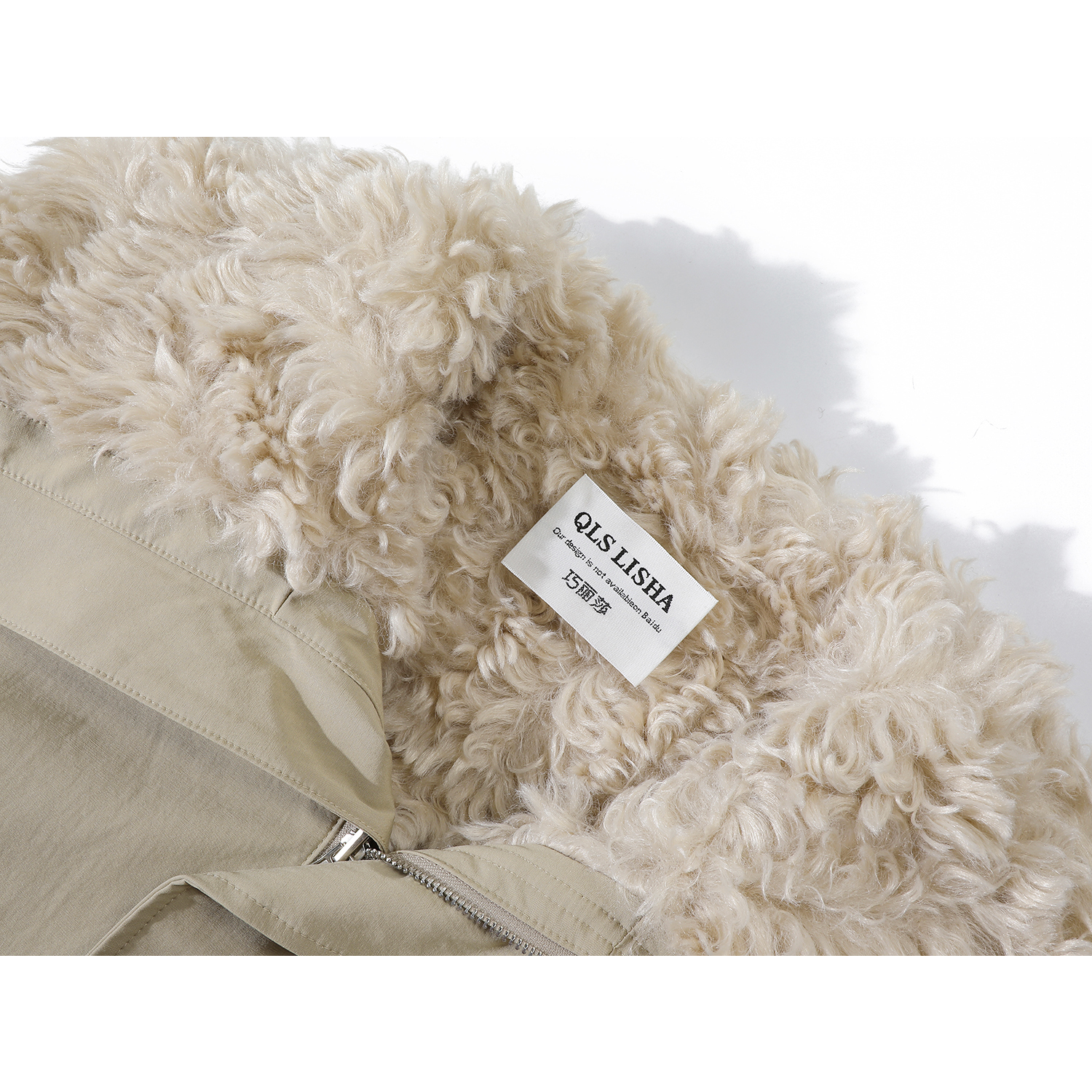 Qadınlar üçün Cholisa Xaki Gödəkçəsi, Payız/Qış, Yun astarlı, Qalın, Geriyə Çevrilə bilən, Koreya üslubunda, 2025-ci il üçün Super Populyar Quzu Yunlu Gödəkçə