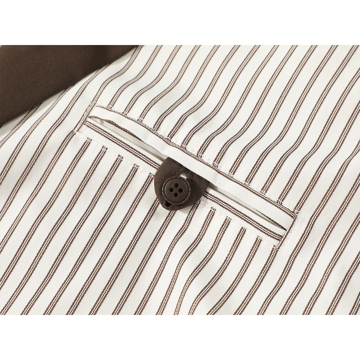 Cholisa qadınlar üçün çoxfunksiyalı Koreya üslubunda qəhvəyi zolaqlı köynək, unikal dizayn, erkən yaz boş gündəlik uzunqol top