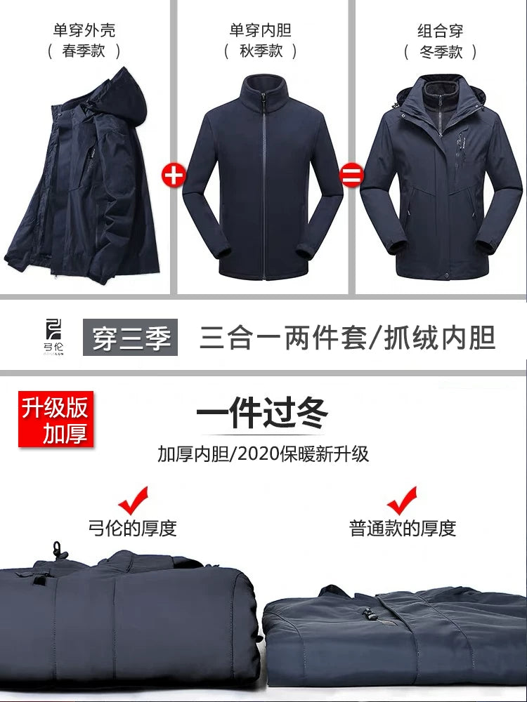 Atalar üçün Payız/Qış Üst Geyimləri, Orta yaşlı kişilər üçün Üçlü Birdə Gödəkçə, Orta yaşlı və yaşlı kişilər üçün İdman Yelkən Qoruyucusu