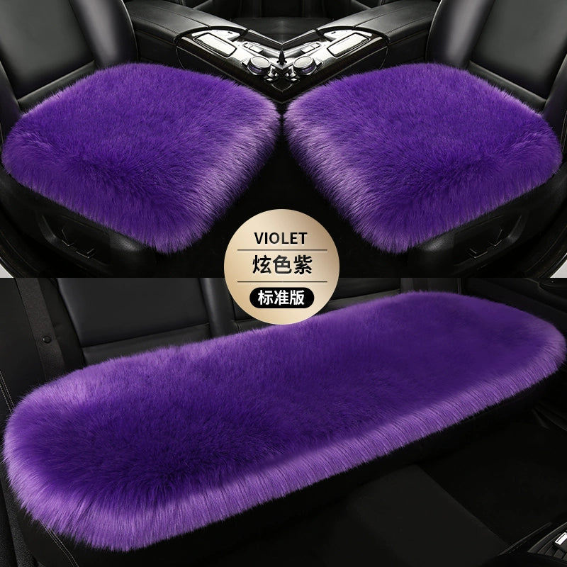 Qalınlaşmış Avtomobil Yastığı Qış Kaşmir Üç Parçalı Dəst Heattech Qısa Yun Qış Oturacaq Yastığı Avtomobil Ayaqaltıları Tək Oturacaq Sürüşməyən Universal
