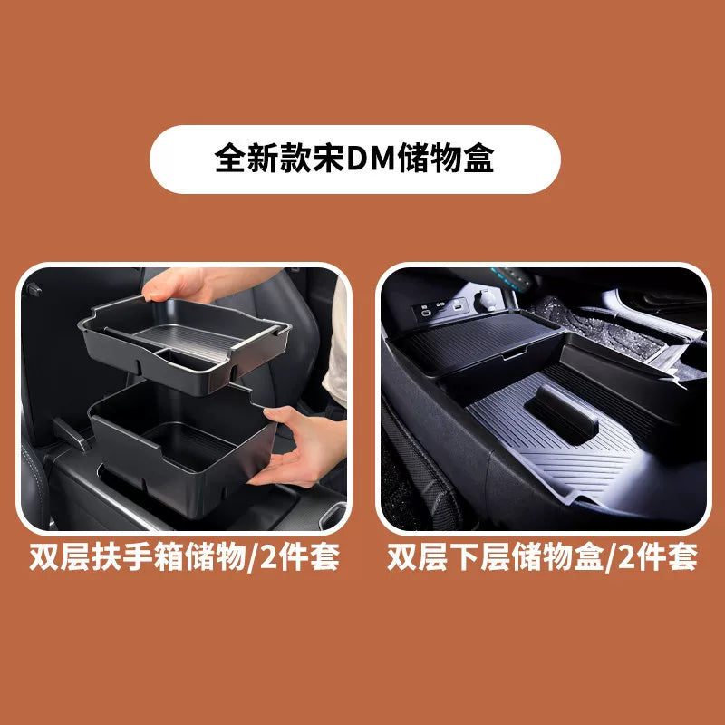 Suitable for BYD Song Ldmi armrest storage box, car storage box and all car interior accessories.