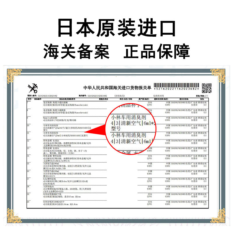 Yaponiya İdxal Kobayashi Əczaçılıq Avtomobil Hava Çıxışı Ətiri Hava Təravətləndirici Agent Qoxu Təmizləyici Dezodorant Zəng Aromaterapiya