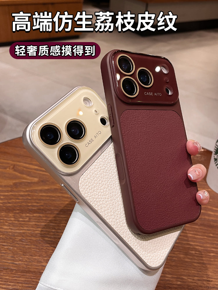 Apple 16 mobil telefon qutusu üçün uyğundur iphone16promax yeni dəri toxuması saniyə ərzində dəyişir 17 seriya lens filmi 15pro yüksək səviyyəli AI düyməsi hər şey daxil olmaqla 14 yıxılmağa qarşı qoruyucu örtük 13 qabıq