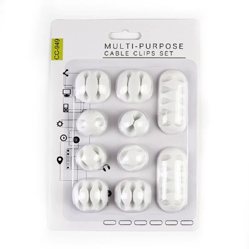 Məlumat kabeli şarj cihazı tutacağı, masaüstü kabel təşkilatçısı, saxlama klipi, divar stikeri, yataq yanındakı kabel klipi, mobil telefon kabel tutacağı.