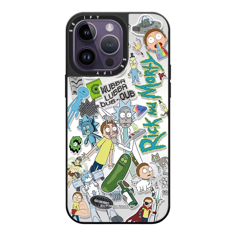 CASETiFiY Əməkdaşlıq Rick and Morty 16 Pro, iPhone 17 Pro Max və Apple 15 Plus Telefon Qabı ilə Uyğundur 12 Trendy Qab 13 Damlama Qoruyucu 14 Güzgü Yaradıcı Maqnit Yapışqanlı Huaqiangbei Qadınlar üçün Əvəzedici