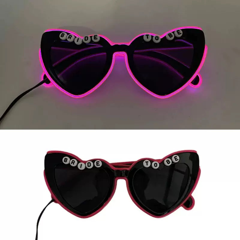 LED Newlywed Glasses Wedding Party Bridal Shower Bride T