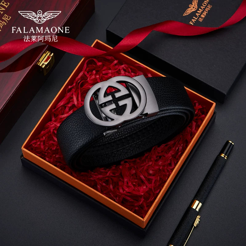 Armani orijinal dəri kişi kəməri, 2023 yeni model, avtomatik toka, yüksək səviyyəli gənclik kəməri, sevgili üçün hədiyyə.