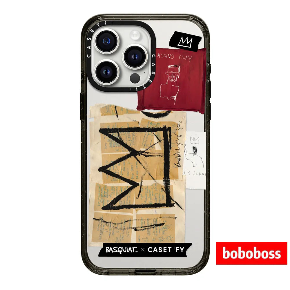 Orijinal zavod korpusu! Basquiat ortaq brendli tac yamaqlı MagSafe, iPhone 17/16/15/14/13/Plus/Pro/Max zərbəyə davamlı maqnit telefon korpusu ilə uyğun gəlir.