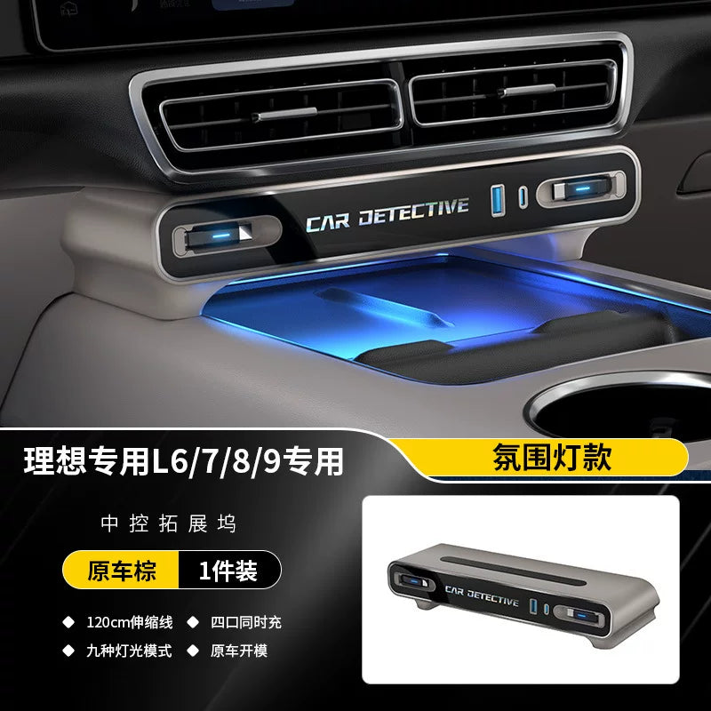 The all-new Li Auto L6, L7, L8 and L9 models feature a central control docking station, on-board charger, fast-charging retractable cable, ambient lighting and premium aromatherapy.