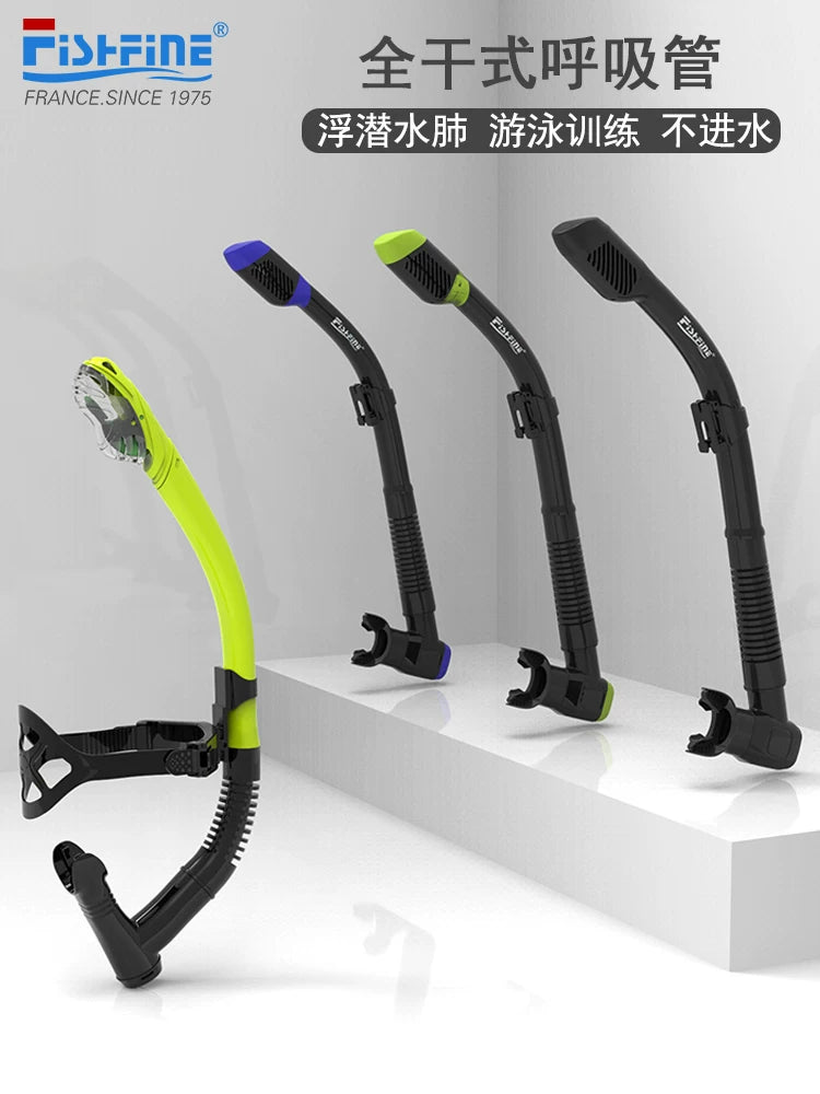 Fransız pulsuz üzgüçülük məşqi ön respirator avadanlığı dərin snorkeling Sambo sualtı dalğıc tam quru nəfəs borusu