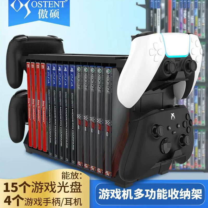 PS5/PS4 üçün uyğundur çoxfunksiyalı saxlama diski rəf ps4 nəzarətçi əsas rəf Xbox oyun kartı disk saxlama rəfi SeriesX hamısı bir yerdə saxlama diski rəfi ps5 qulaqlıq saxlama rəfi Aoshuo pulsuz çatdırılma