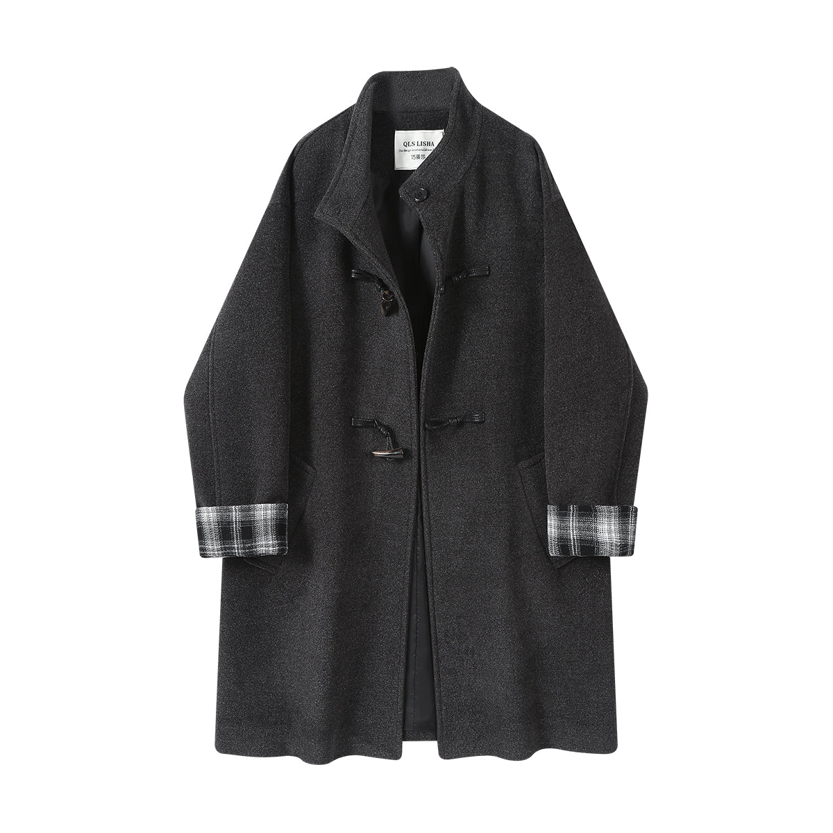 Jolie Hepburn üslubunda yüksək keyfiyyətli yun palto, payız və qış üçün super gözəl, unikal və yaraşıqlı orta uzunluqlu yun palto.