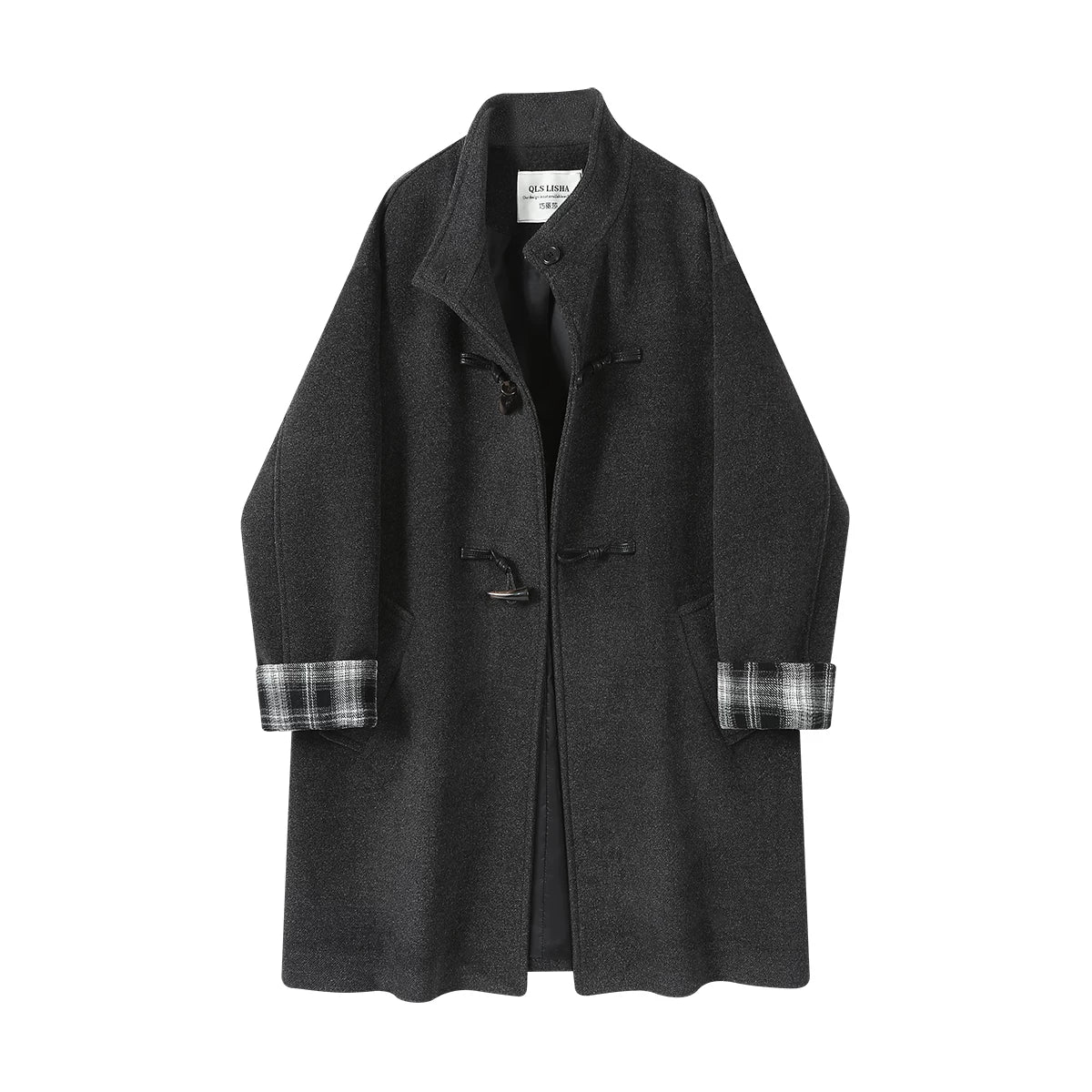 Jolie Hepburn üslubunda yüksək keyfiyyətli yun palto, payız və qış üçün super gözəl, unikal və yaraşıqlı orta uzunluqlu yun palto.