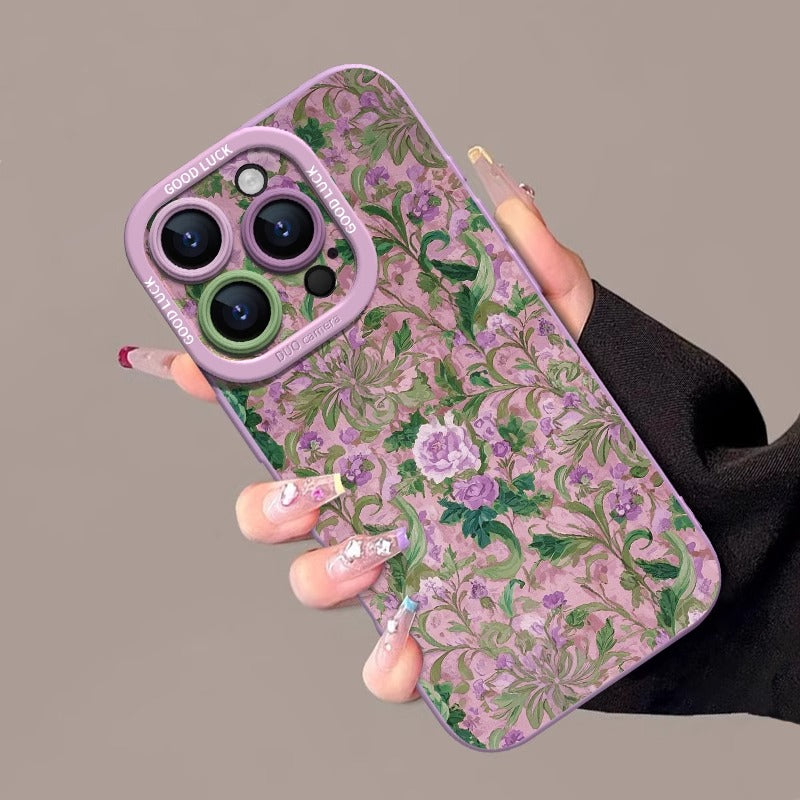 [İdxal edilmiş maye silikon] kordon Apple 17promax mobil telefon qutusu üçün uyğun Fransız Çin üslubu iphone16pro yeni tanrıça 15 super isti 14plus art ins soft 13 temperament 12