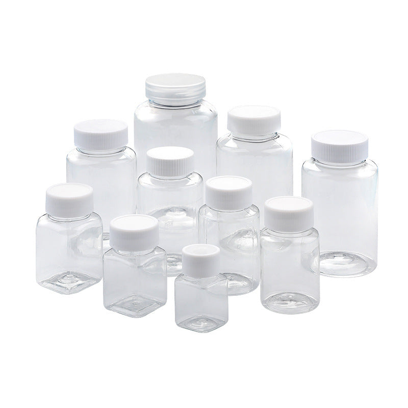 Kaseko pet reagent şüşəsi Daguang 28 kalibrli şəffaf plastik şüşə alt şüşə laboratoriya möhürlənmiş qalınlaşdırılmış elmi tədqiqat dərəcəli qəhvəyi kiçik boş şüşə 5ml 100/500ML kvadrat dəyirmi şüşə nümunə götürmə şüşəsi