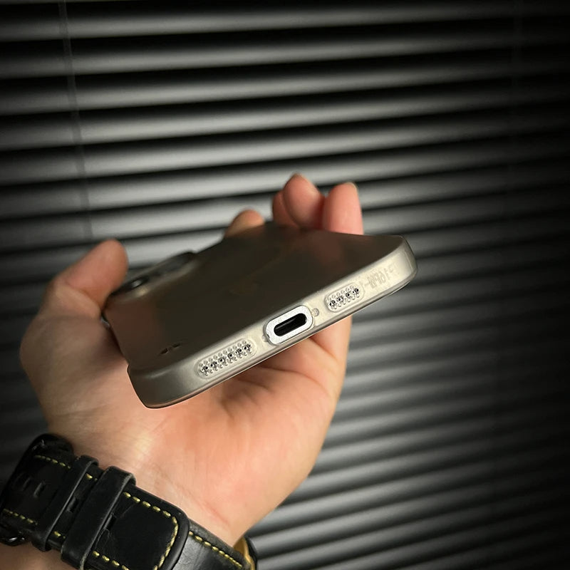 Apple 16Promax mobil telefon qutusu üçün uyğun olan Magsafe maqnit çərçivəsiz 17 yeni 15pro tutqun buzlu ultra nazik 14:00 sadə şəffaf 13 yıxılmaya qarşı qoruyucu qutu və kişilər və qadınlar üçün yüksək səviyyəli hiss