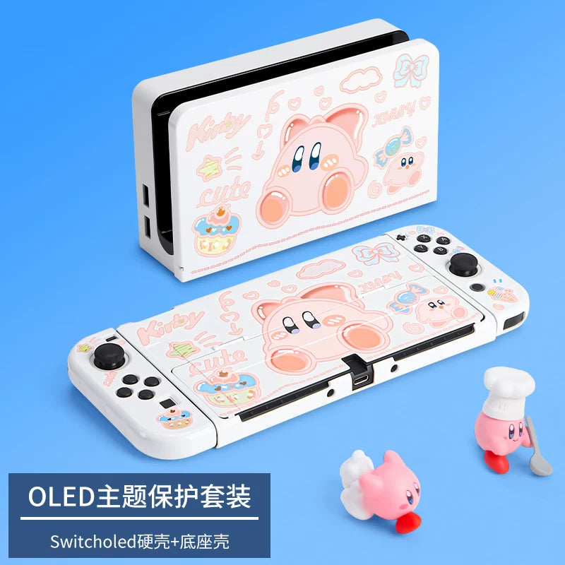 BijiBite keçid qoruyucu qabıq ns2 tutacaq örtüyü Nintendo keçidli sərt qabıq üçün uyğundur Kirby silikon yumşaq qabıq 2-ci nəsil oyun konsolu saxlama çantası oled ikinci nəsil tam aksesuar dəsti