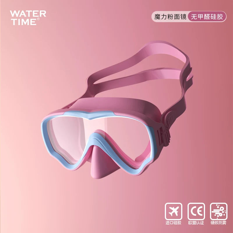 WaterTime uşaq dalğıc maskası snorkeling maskası nəfəs ala bilən üzgüçülük eynəkləri snorkeling Sambo dalğıc avadanlığı
