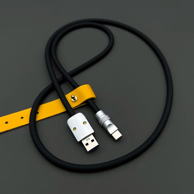 65W tam uyğun uzadılmış 5 metr uzunluğunda Apple iPhone17 Xiaomi VIVO mobil telefonu üçün uyğundur sürətli şarj silikon məlumat kabeli