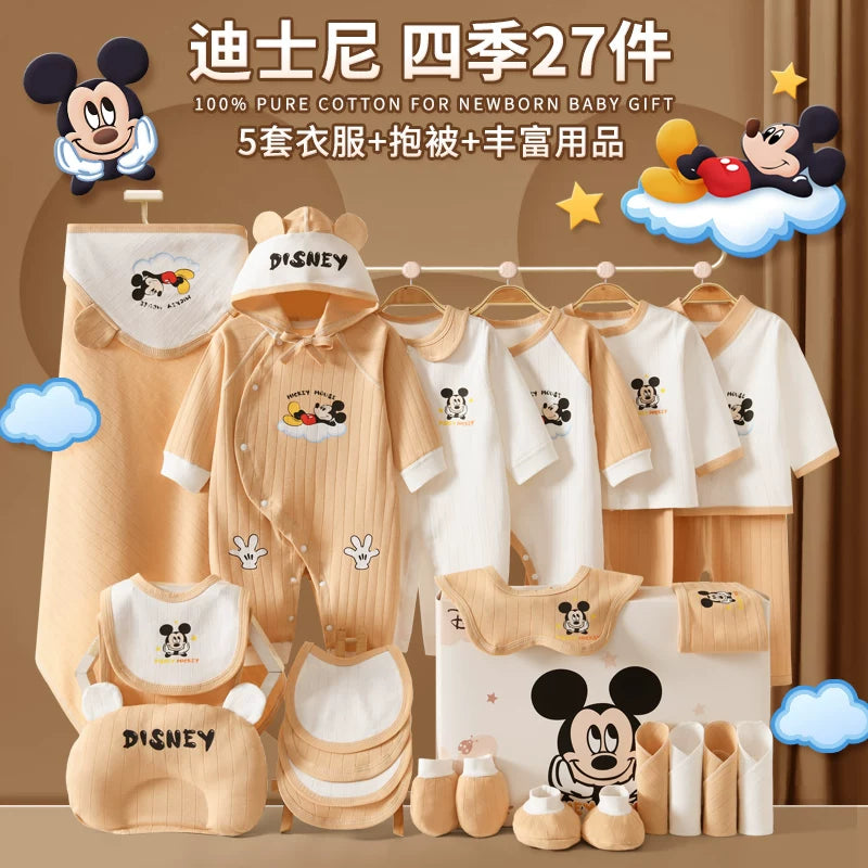 Disney təmiz pambıqdan hazırlanmış payız və qış üçün hədiyyə geyim dəsti, yeni doğulmuş körpələr, körpələr və bir aydan yuxarı körpələr üçün.