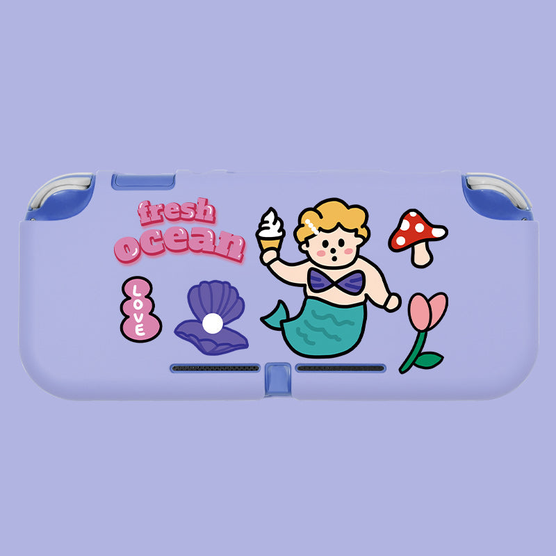 [Mobil telefon qutusu deyil] Astronavt Hula Hoop switchlite qoruyucu qutu buzlu yarım paket yumşaq qutu