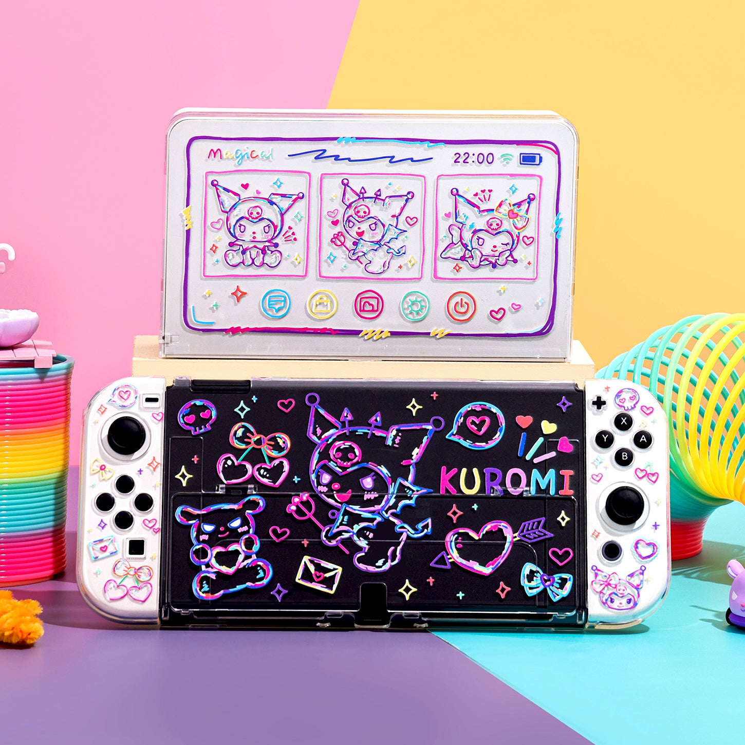 SWITCH OLED qoruyucu qutu Switch2 qoruyucu qutu sevimli sərt qabıqlı əsas qoruyucu qutu Tuya Kuromi