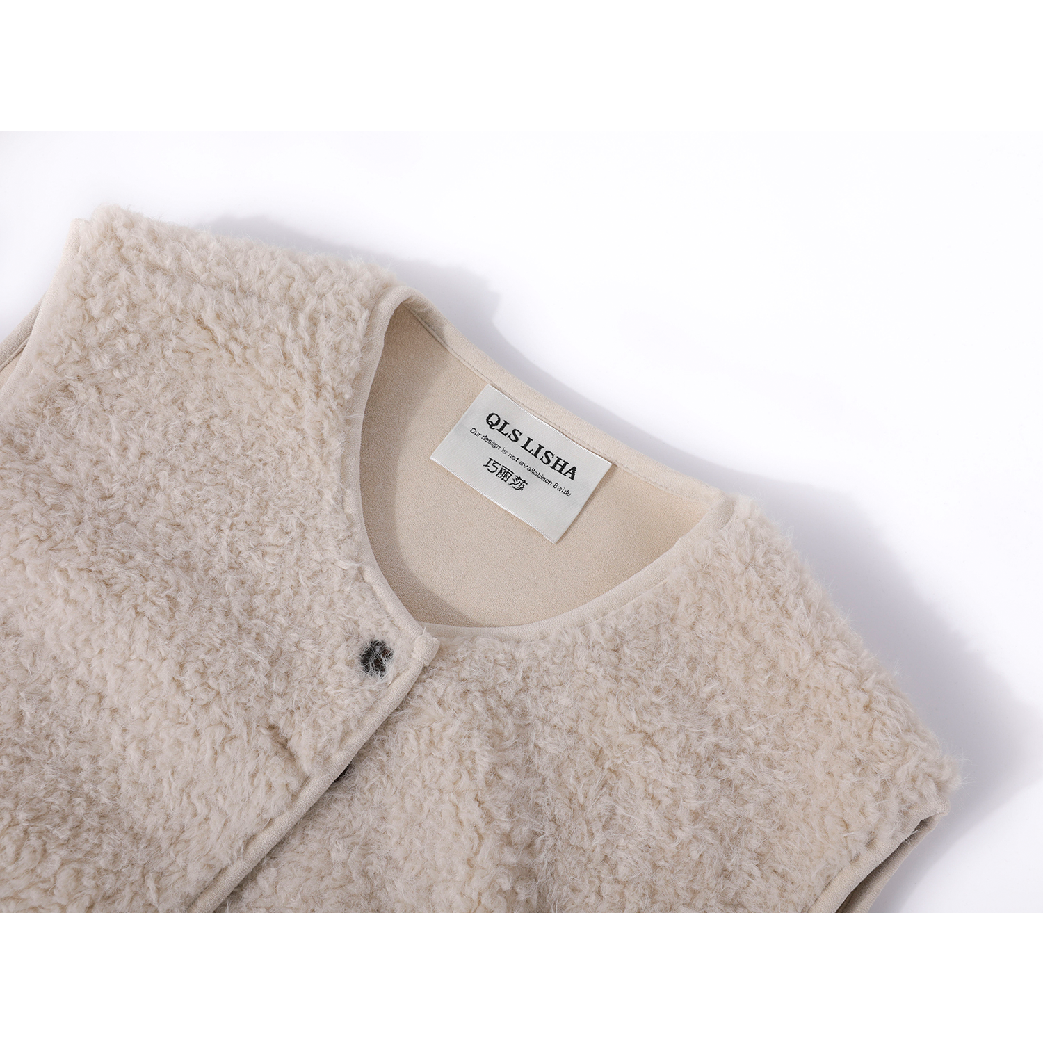 Cholisa 2026 Payız/Qış Yeni Stil Qadınlar üçün Quzu Yunlu Jilet, Koreya Üslubunda, Qalın Xəz Astarlı Jilet Gödəkçə