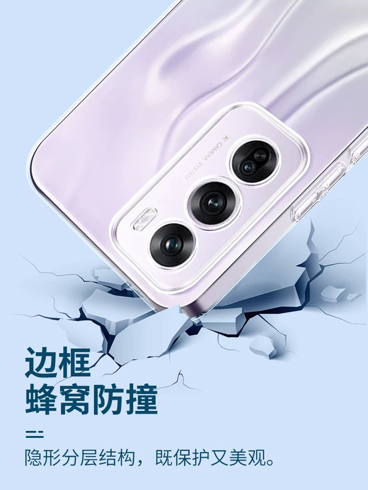 Şəffaf oppo Reno16 15 13 12 11Pro mobil telefon üçün uyğundur opporeno10 5k 14 Reno8 yumşaq qabıq 7se silikon Ace2 yeni kişilər və qadınlar 9 qoruyucu örtük 6Pro düşməyə qarşı