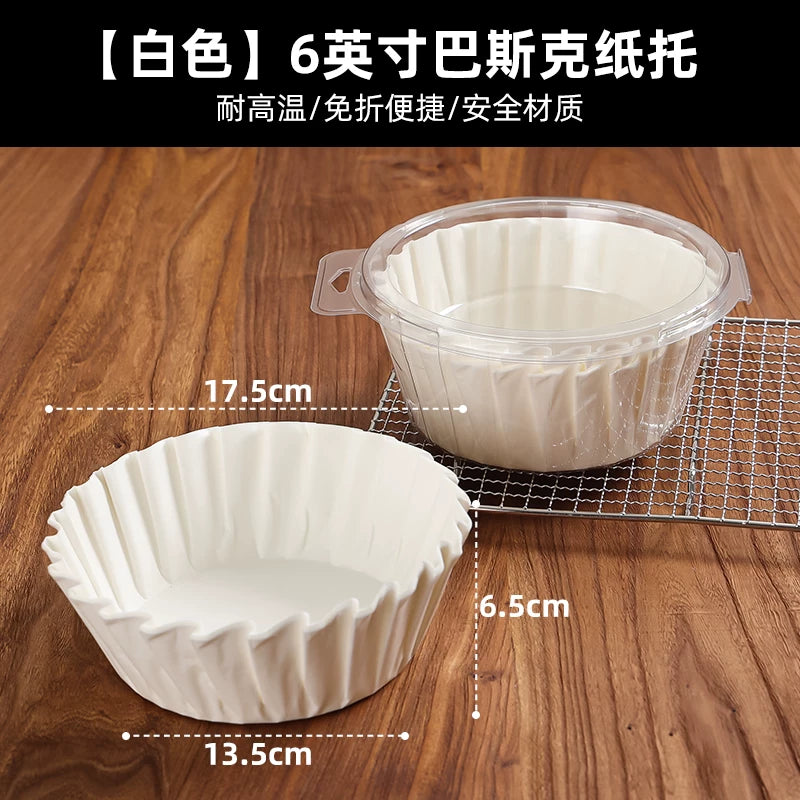Bask yağlı kağız tort qəlibi bişmiş pendir dörd 4 düym 6 altı 8 düym canlı alt gadget modeli çörək kağızı qabı