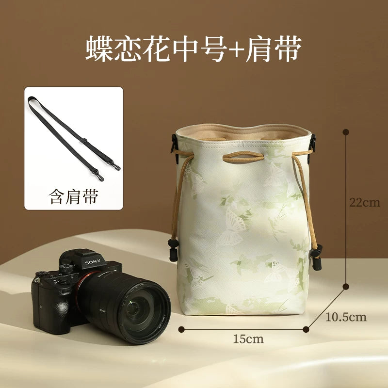 Kamera çantası saxlama çantası Canon r50g7x2 Fuji xt5 30xs20 Sony zve10elecom Nikon qadın crossbody mikro tək fotoqrafiya SLR obyektiv çantası layneri portativ qoruyucu örtük