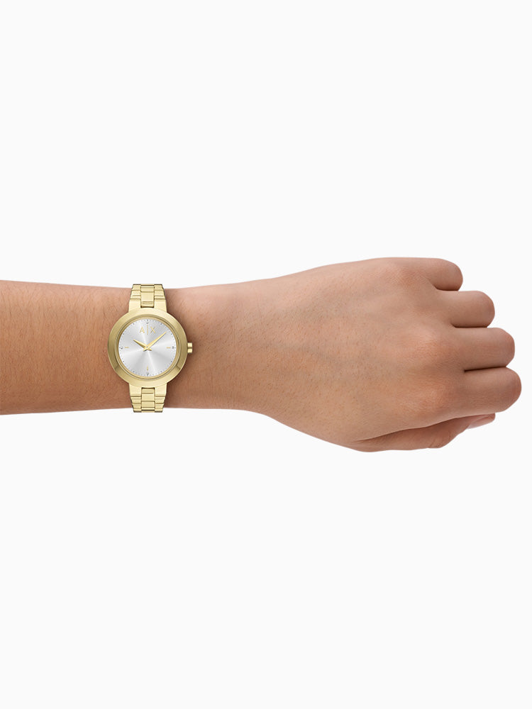 [Yeni il hədiyyəsi] ARMANI EXCHANGE / Armani Qış Yeni Qadın Kvars Saatı Paslanmayan Polad Qayışla