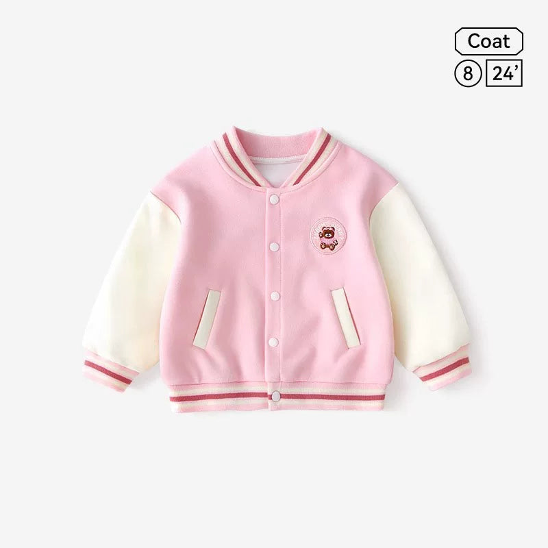 Alman uşaq gödəkçəsi, yeni payız stili, körpə beysbol gödəkçəsi, qızlar üçün erkən payız topu, körpə yaz və payız geyimləri