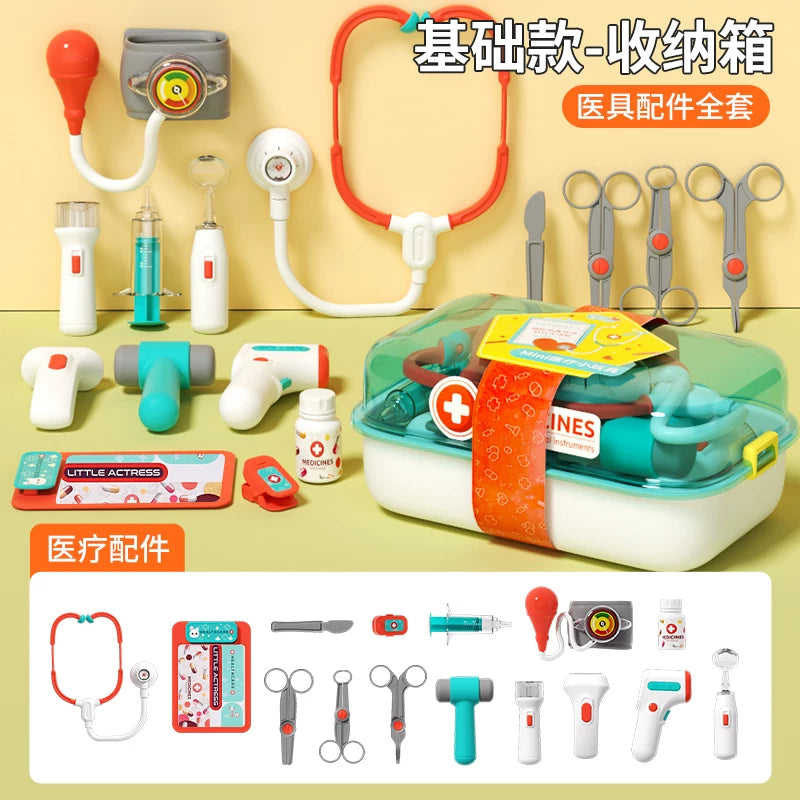 Balaca Həkim Oyuncaq Çamadan Dəsti, Rol Oyunu, Stetoskop Oyuncağı, Təhsil, 3-6 Yaşlı Oğlan və Qızlar üçün Ad Günü Hədiyyəsi