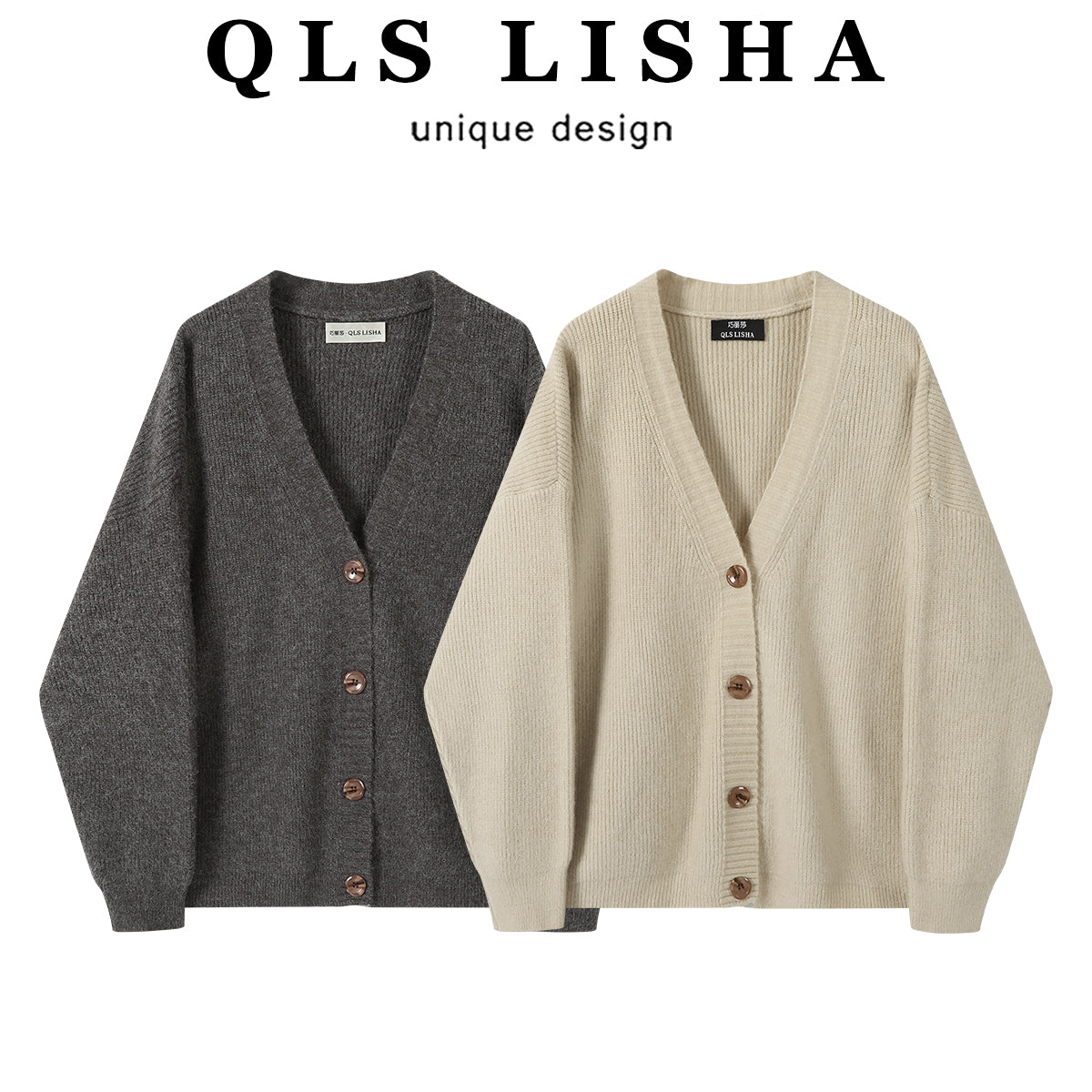 Cholisa-nın qadınlar üçün yumşaq və tüklü hırka sviteri, payız və qış üçün mükəmməldir, rahat və şık uzunqol trikotaj üst və palto ilə.