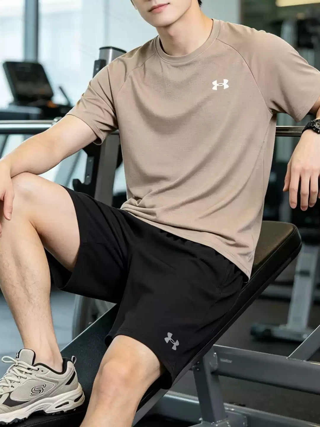 Lucky Leaf丨Under Armor tez quruyan köynək kişi məşq qısaqol fitnes qaçış idman kostyumu
