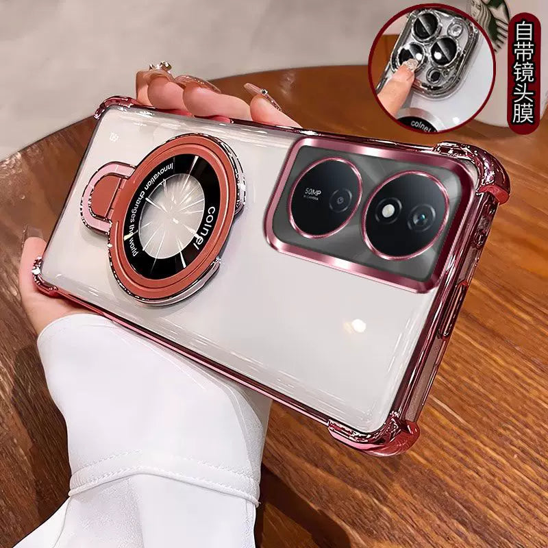 Lens protector, airbag anti-drop case, Honor X7B silicone soft case CLK-LX1 full cover, 2 transparent, 3 external version case, shell, kickstand, compatible with 5G.