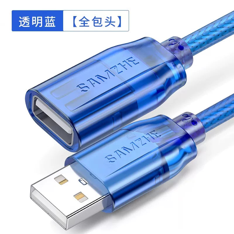 Shanze usb uzatma kabeli 1/3/5 metr kişidən qadına məlumat kabeli yüksək sürətli ötürmə doldurulması simsiz şəbəkə kartı printeri kompüter TV avtomobil qoşulma klaviaturası U disk siçan interfeysi ötürmə uzatma kabeli