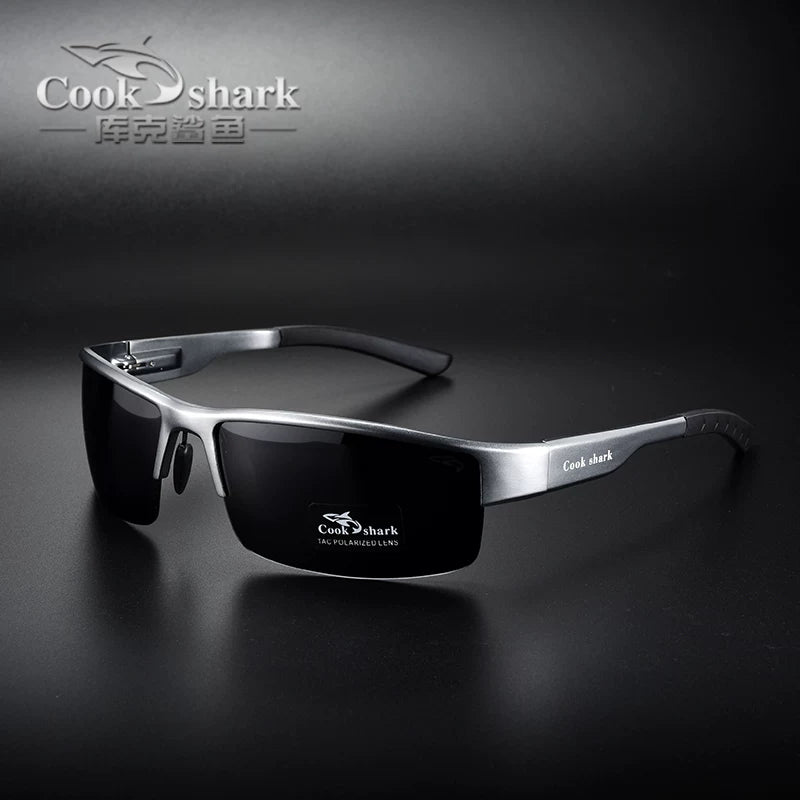 Cook Shark Polarized Rəng Dəyişən Gün Eynəkləri İdman Gün eynəyi Kişi Açıq Havada Sürücülük Anti-UV Külək keçirməz eynək