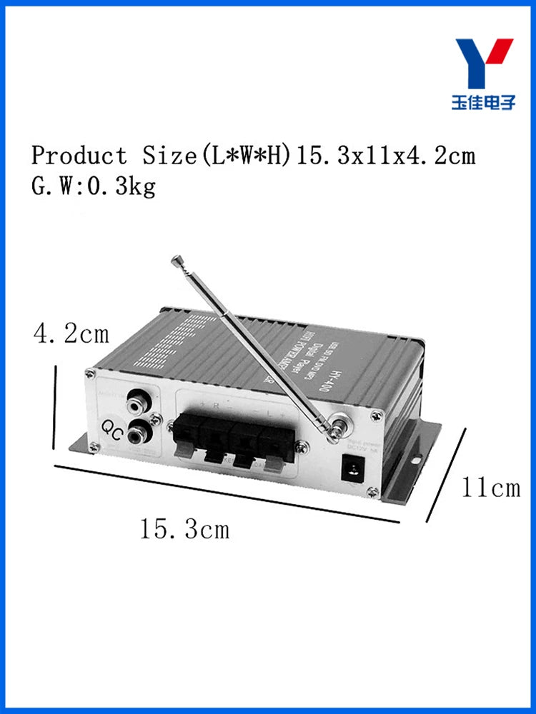 5.0 Bluetooth 12V ev güc gücləndiricisi stereo 2*50W iki kanallı dinamik güc gücləndirici modulu U disk SD kart