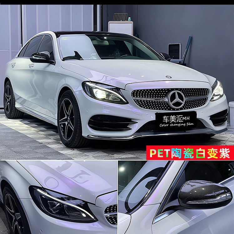 Pethuayue Pudra Rəng Dəyişən Film Tam Avtomobil Qapağı Fantaziya Vulkanik Kül Avtomobil Filmi Rəng Dəyişən Parlaq Qara Tpu Görünməz Avtomobil Filmi