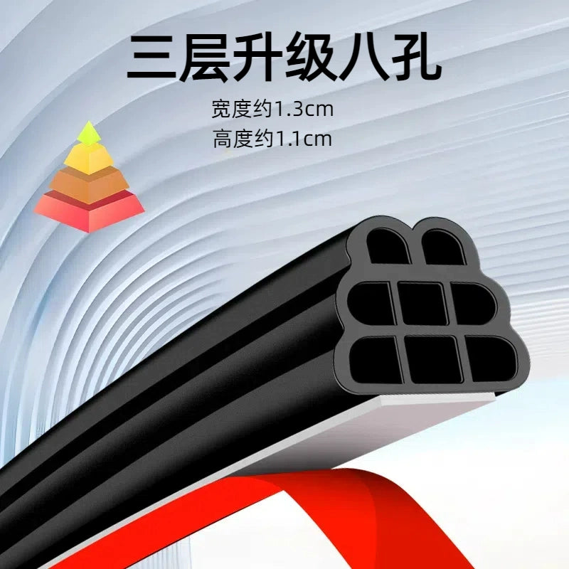 Avtomobilin sızdırmazlıq zolağı Səs-küydən qoruyan üçqat qalınlaşdırılmış avtomobil qapısı neytral qapı tikişi toz keçirməyən səs-küyün azaldılması suya davamlı xüsusi rezin çubuq