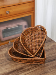 İmitasiya rattan qəlyanaltı səbəti, kartof qızartması boşqab, bulka, fıstıq, qovun toxumu, qəlyanaltı boşqab, qəlyanaltılar, buxarda hazırlanmış çörək səbəti, meyvə hövzəsi, tərəvəz səbəti